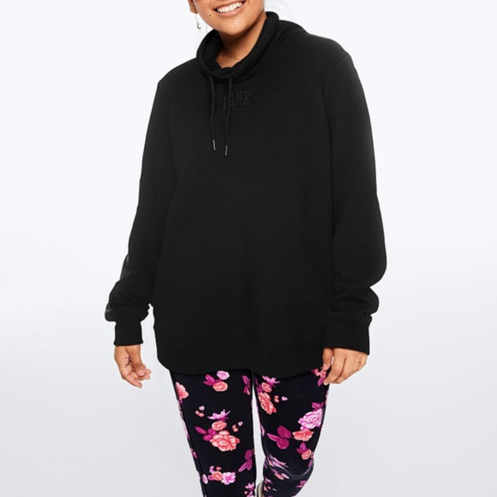 Victoria’s Secret pink Sherpa cowl neck